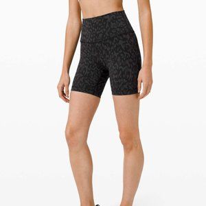 Lululemon Wunder Train High-Rise Short 6" - 6 - Formation Camo Deep Coal Multi